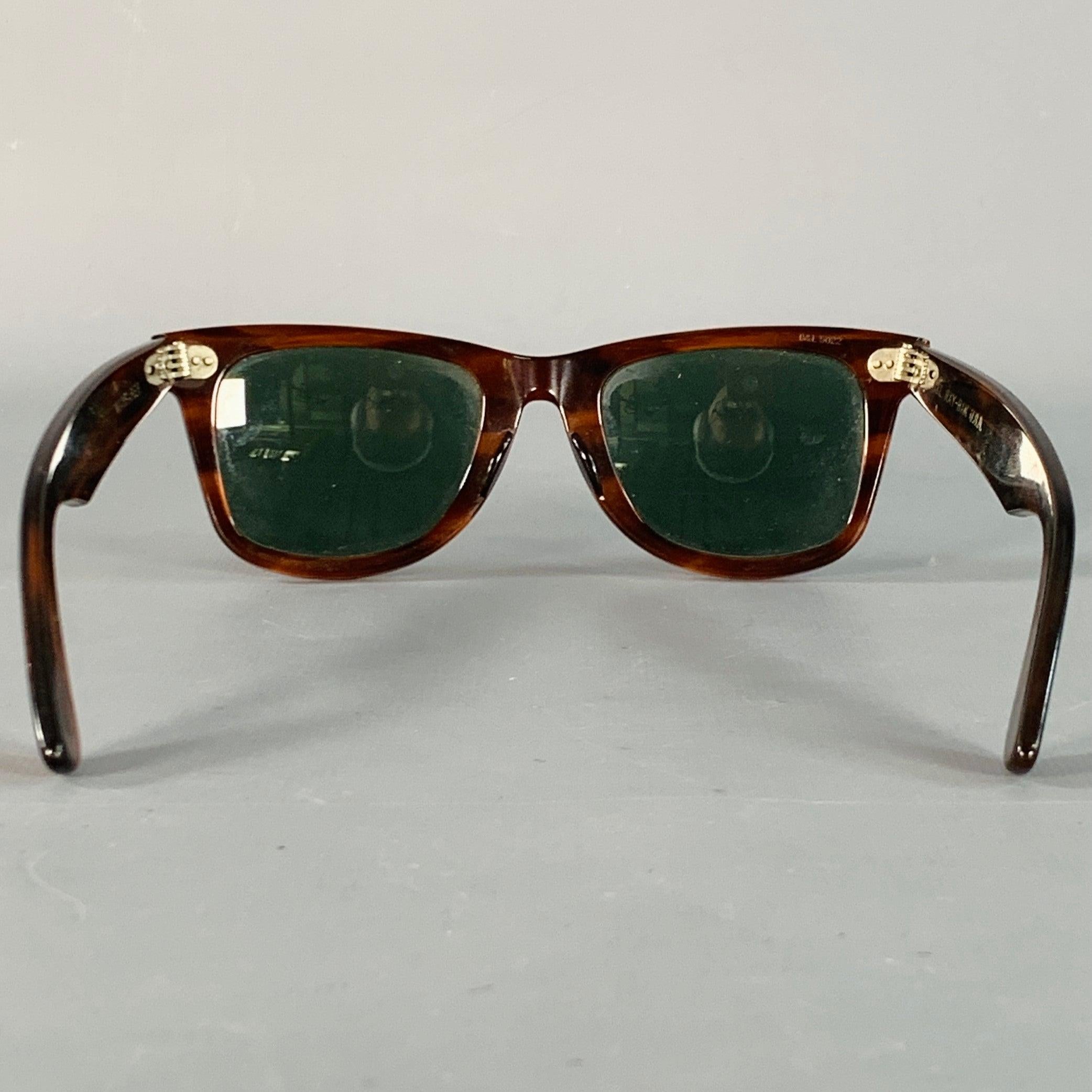 Gafas de sol Wayfarer Vintage de carey marrón RAY-BAN Negro en venta
