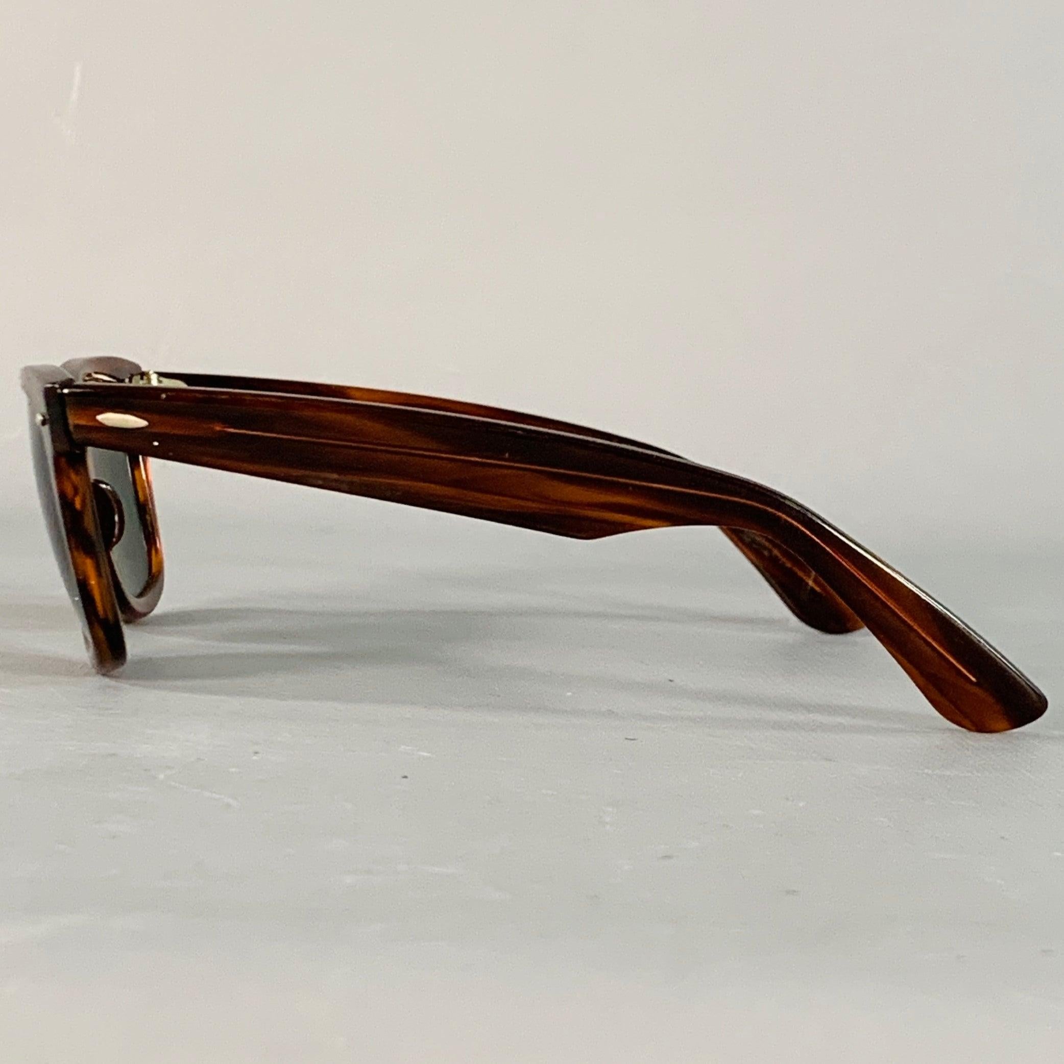 Gafas de sol Wayfarer Vintage de carey marrón RAY-BAN en Excelente estado para la venta en San Francisco, CA