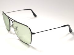Ray Ban Vintage Caravan Black Green Changeable Lenses B&L Sunglasses, 1970s