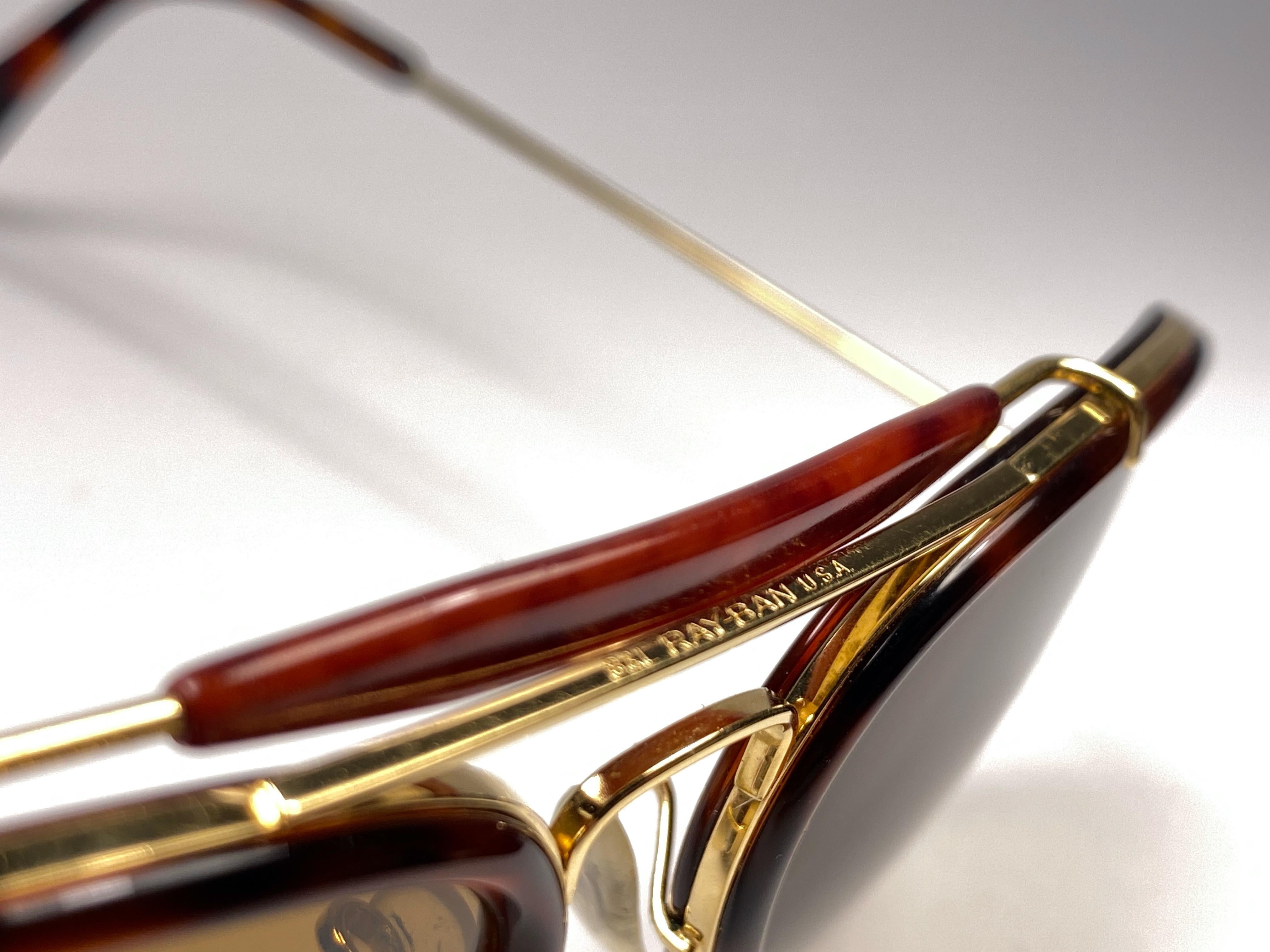 Ray Ban Vintage G Stil Schildpatt Outdoorsman 62Mm B&L Sonnenbrille, 1980er Jahre im Zustand „Neu“ in Baleares, Baleares