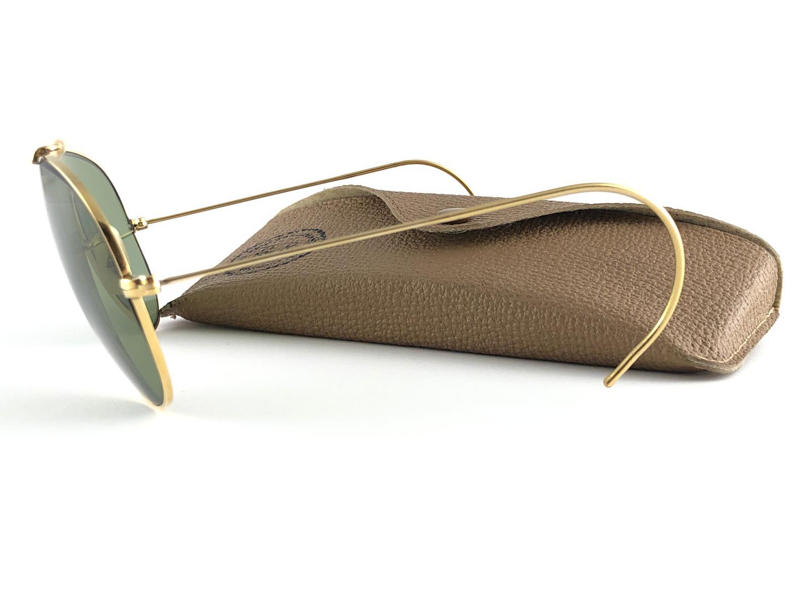Ray Ban Vintage Outdoorsman 62Mm RB3 Grüne Brille B&L Sonnenbrille 1980 (Braun)