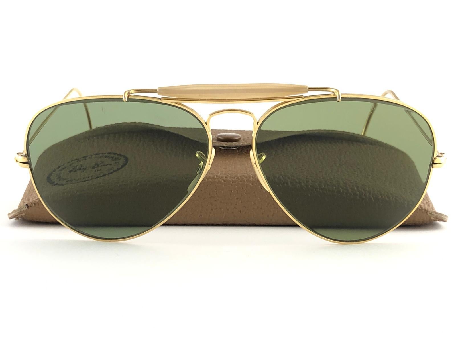 Ray Ban Vintage Outdoorsman 62Mm RB3 Grüne Brille B&L Sonnenbrille 1980 im Zustand „Neu“ in Baleares, Baleares
