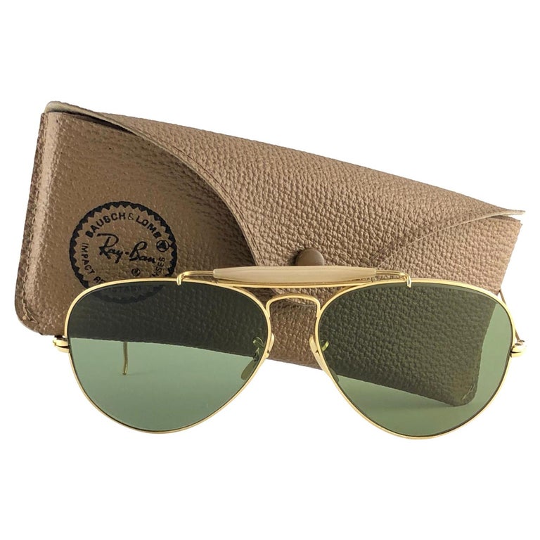 Ray Ban Vintage Outdoorsman 62Mm RB3 Green Lenses B&L Sunglasses 1980 at  1stDibs