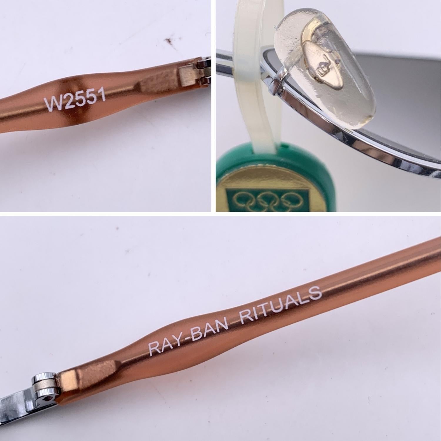 Ray-Ban Vintage Unisex Sunglasses Bewitched Rituals Mirror W2551 In Excellent Condition In Rome, Rome
