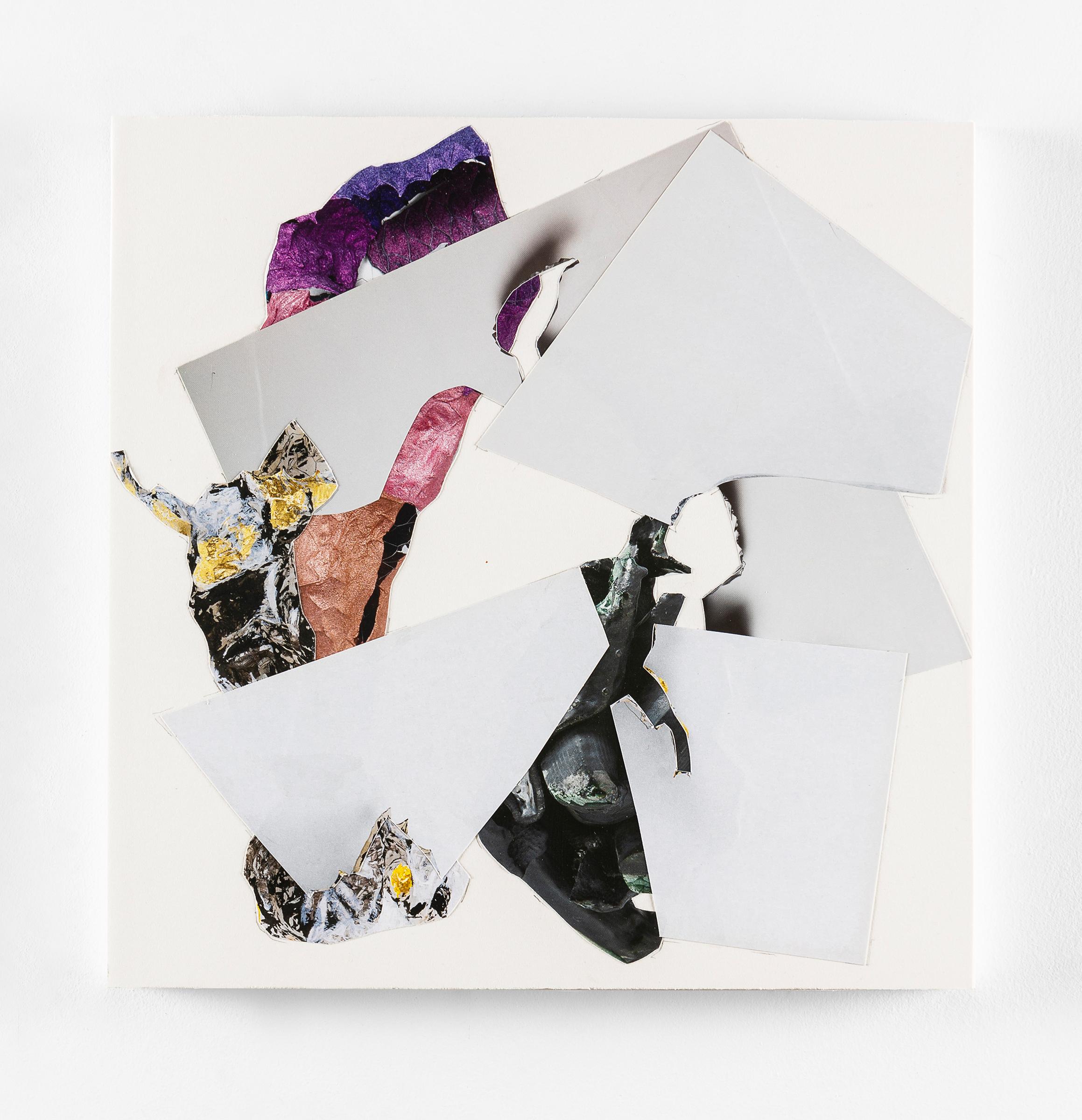 Abstract Painting di Ray Beldner - Such Small Hands #12 (Collage astratto su pannello quadrato)