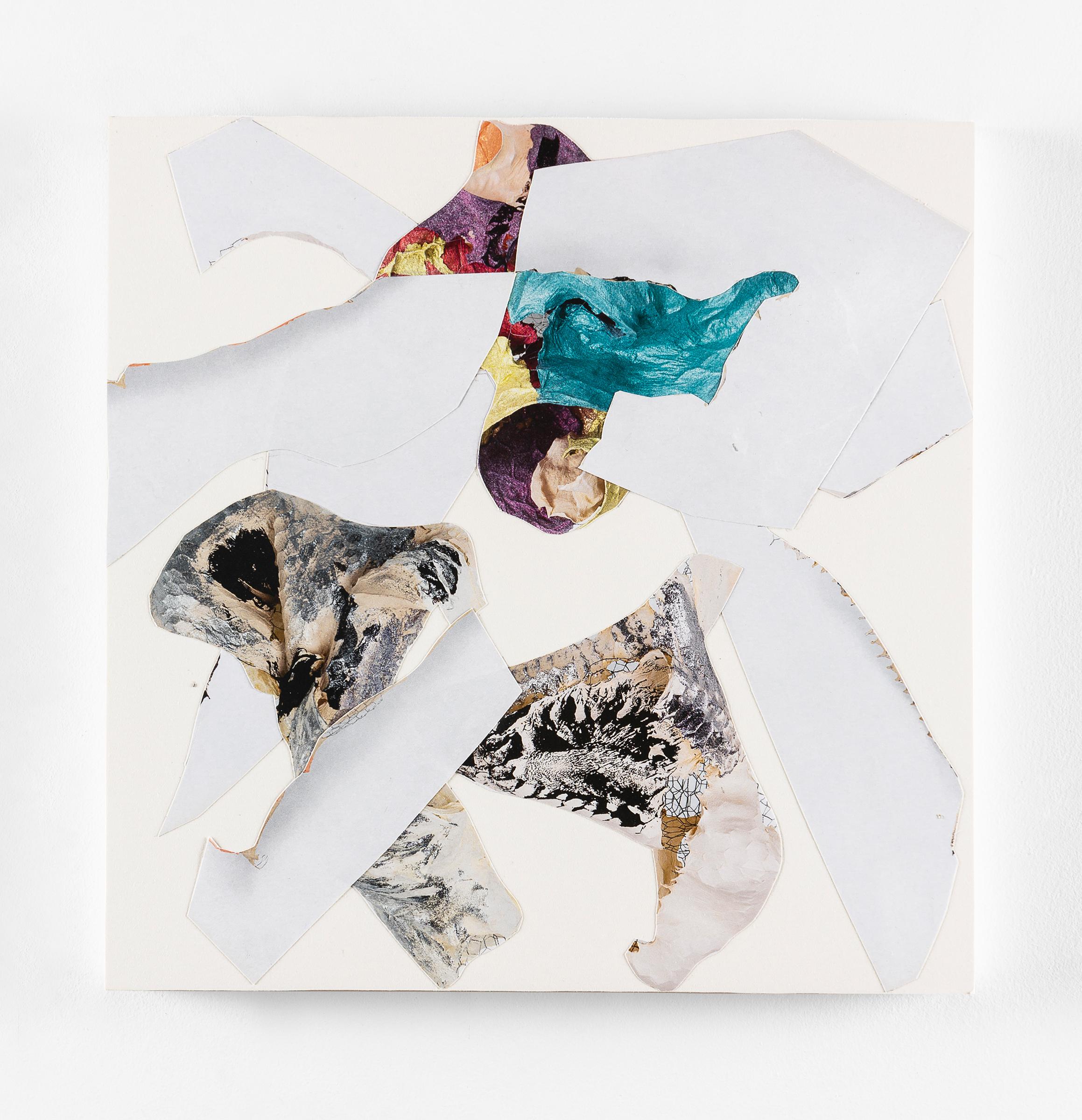 Ray Beldner Abstract Painting - Such Small Hands #18 (Abstract Collage with paper on Panel)