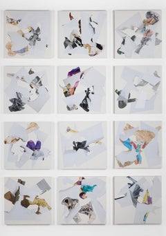Such Small Hands Installation (Collage mounted on Square panel in Groupings)