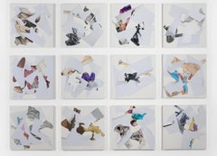 Such Small Hands Installation (Collage mounted on Square panel in Groupings)