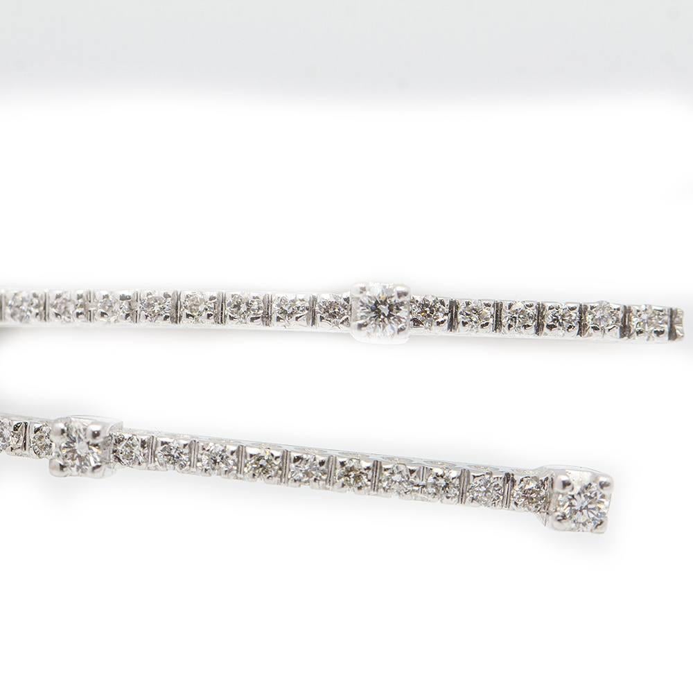 Women's RAY bracelet in white gold and diamonds. For Sale