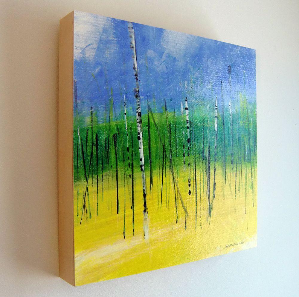 Betulla, Pittura, Acrilico su pannello di Wood - Painting Contemporaneo di Ray Brandolino