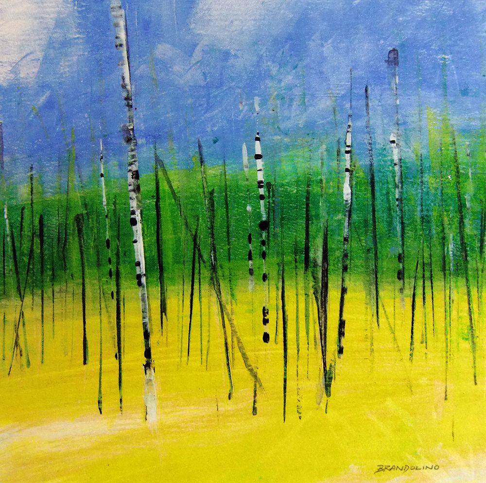 Betulla, Pittura, Acrilico su pannello di Wood - Painting di Ray Brandolino