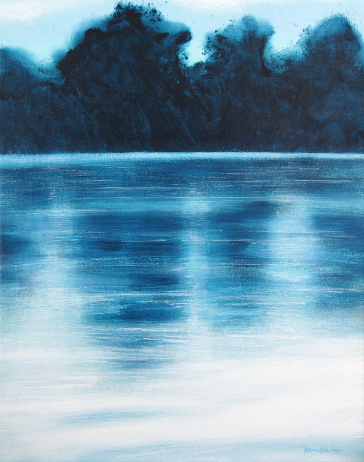 Rifletti, Pittura, Acrilico su tela - Painting di Ray Brandolino