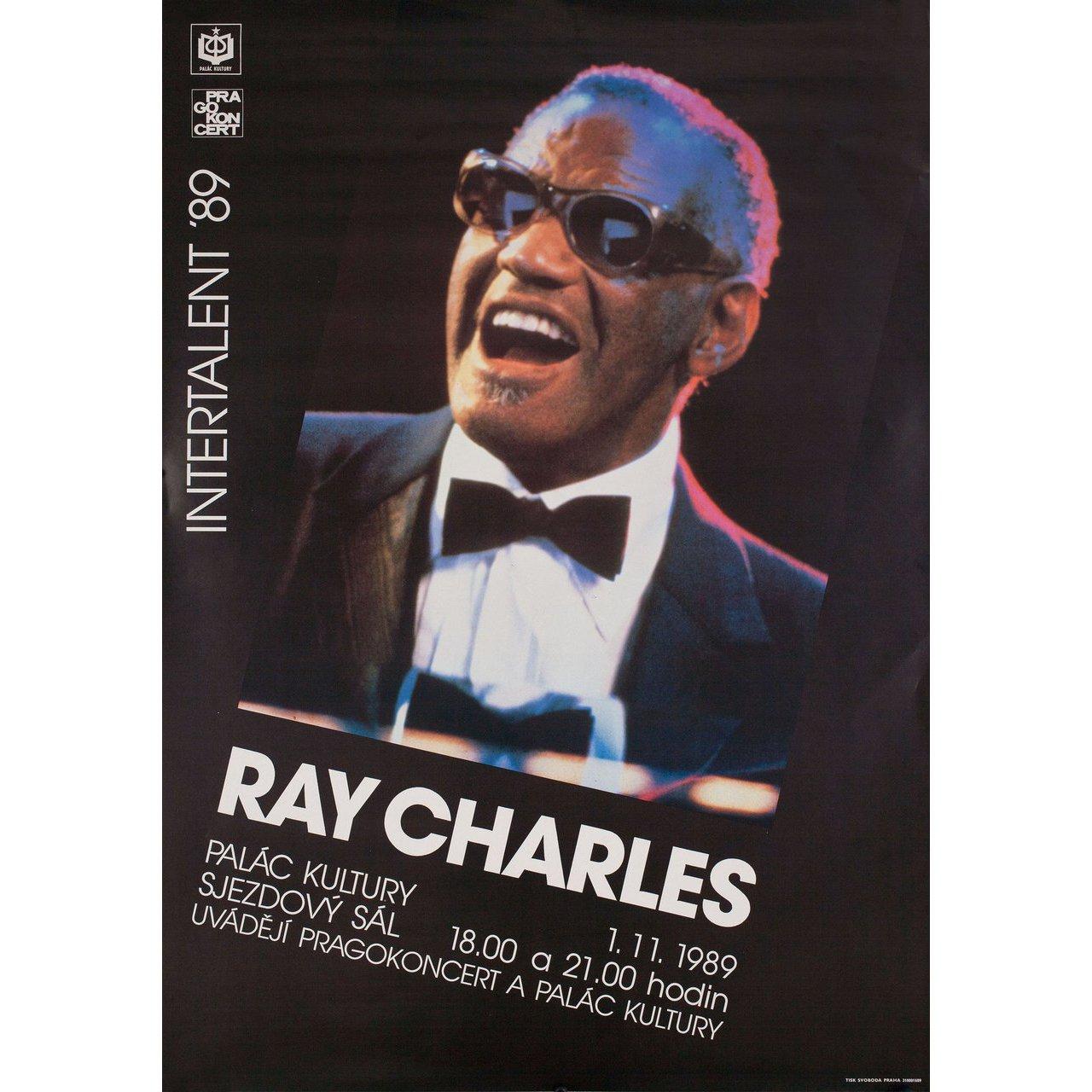Original 1989 Czech A1 poster for Ray Charles (1989). Very good-fine condition, rolled. Please note: the size is stated in inches and the actual size can vary by an inch or more.
 