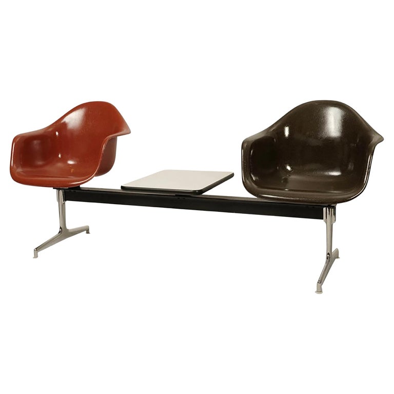 Bench Shells Ray and Charles Eames, Divers Tandem Benches for Shells For Sale at 1stDibs