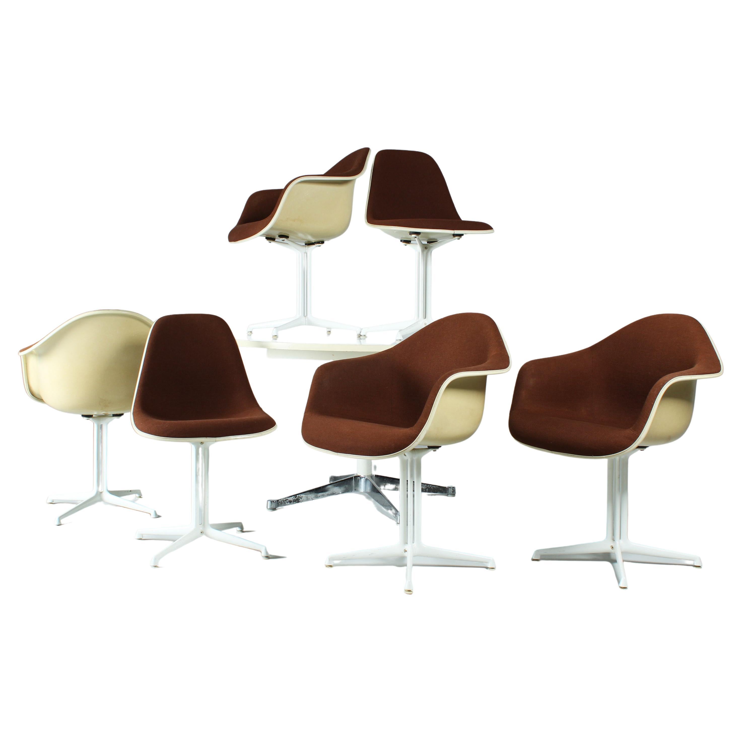Ray & Charles Eames, La Fonda, 6 Chairs + Table, Hermann Miller, Vitra, 1960s