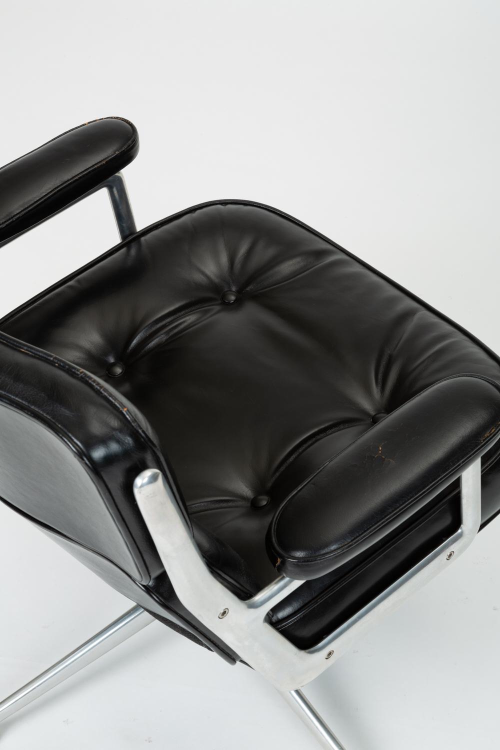 Ray and Charles Eames Time Life Lobby Chair in Black Leather 4