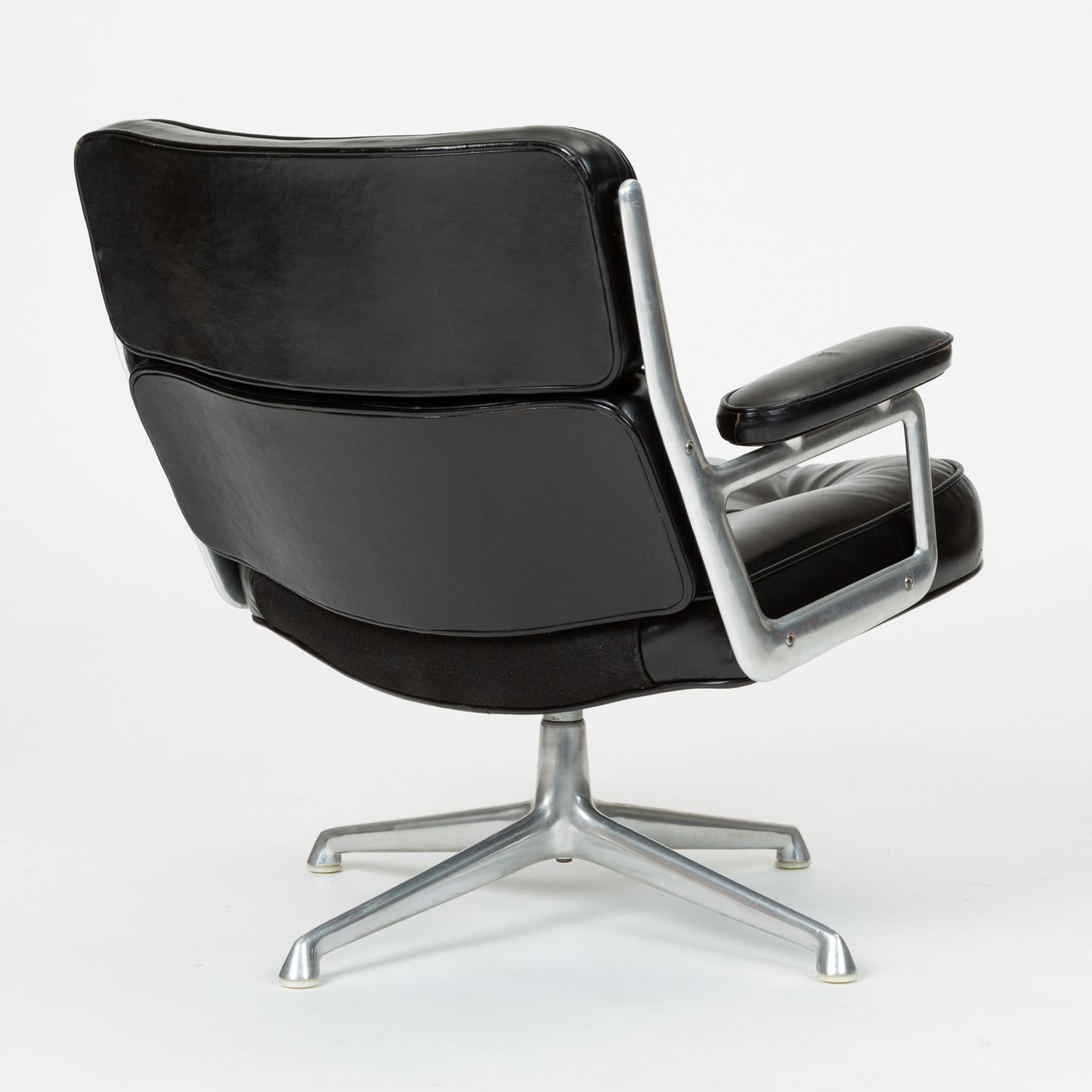Ray and Charles Eames Time Life Lobby Chair in Black Leather 2