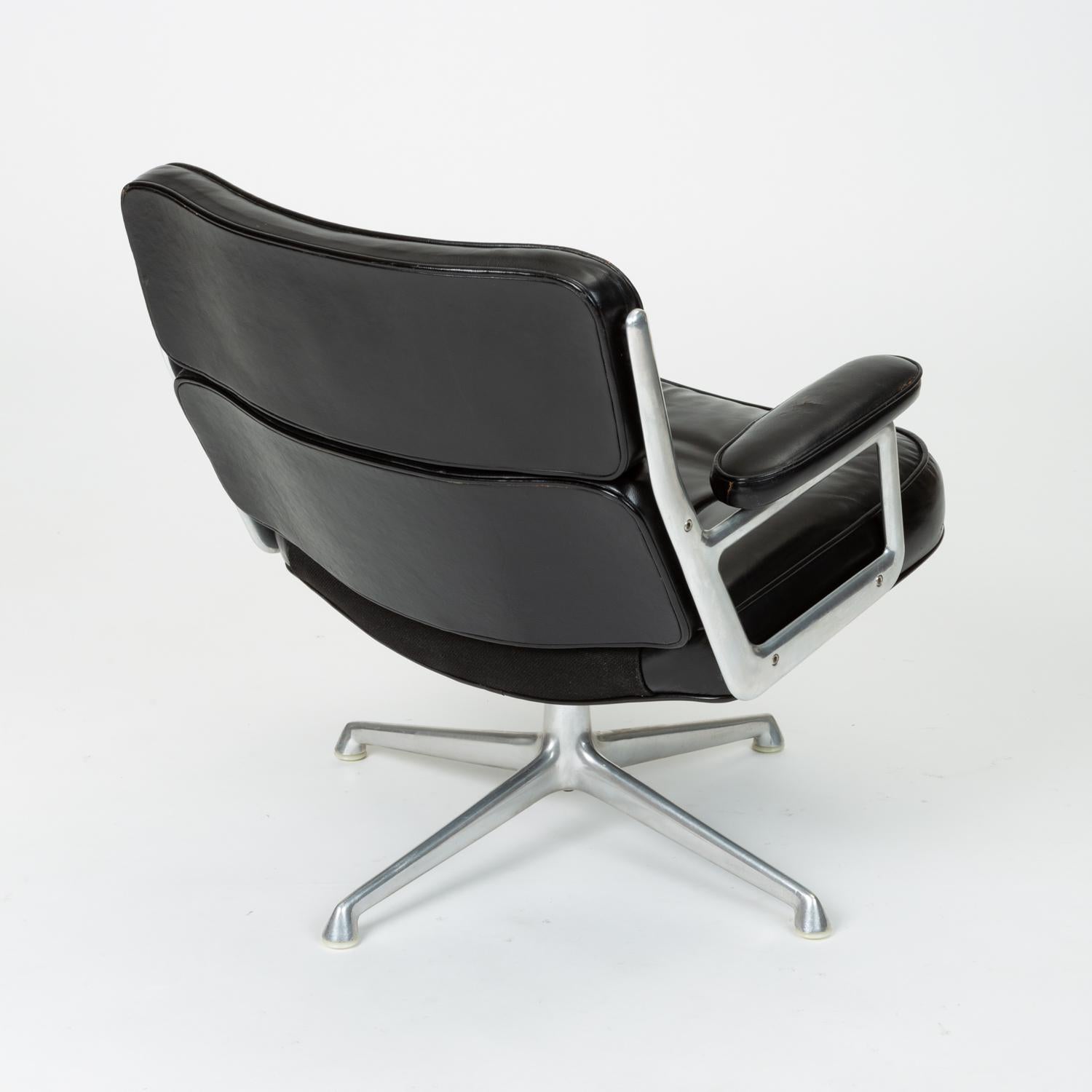 Ray and Charles Eames Time Life Lobby Chair in Black Leather 3