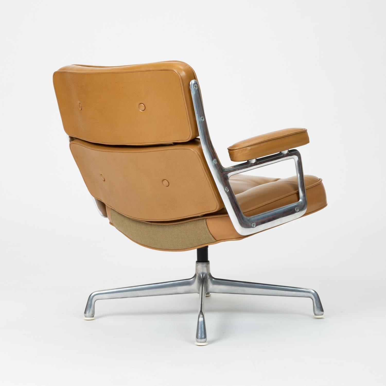Ray + Charles Eames Time Life Lobby Chair in Camel Leather 2