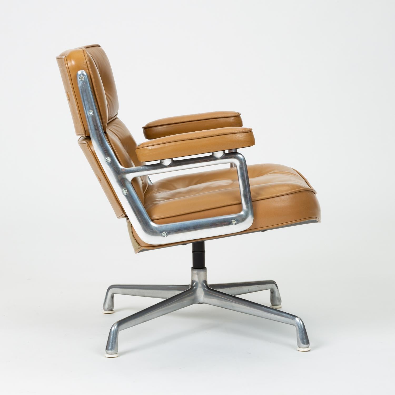 Ray + Charles Eames Time Life Lobby Chair in Camel Leather 4