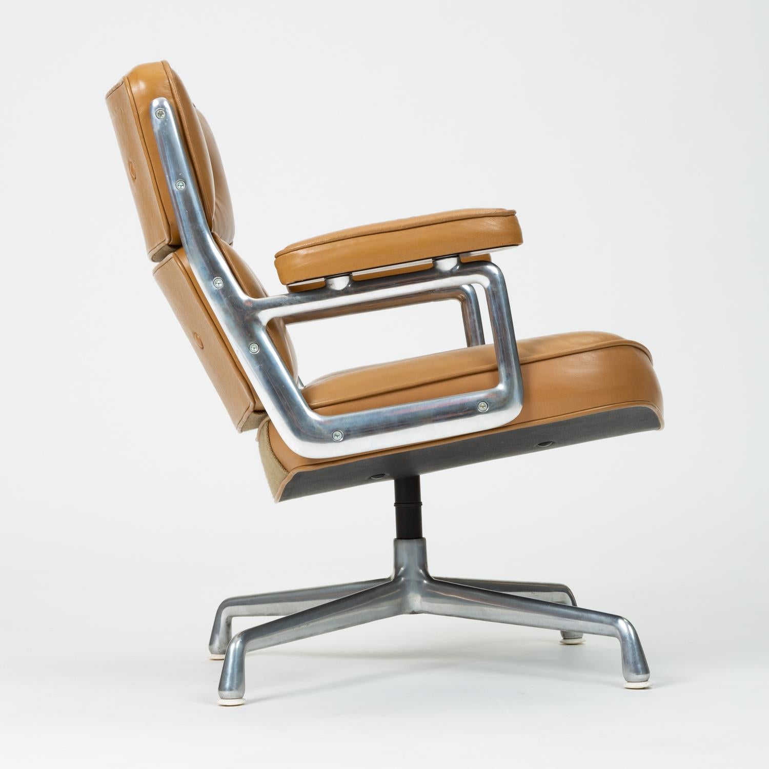 Ray + Charles Eames Time Life Lobby Chair in Camel Leather 5