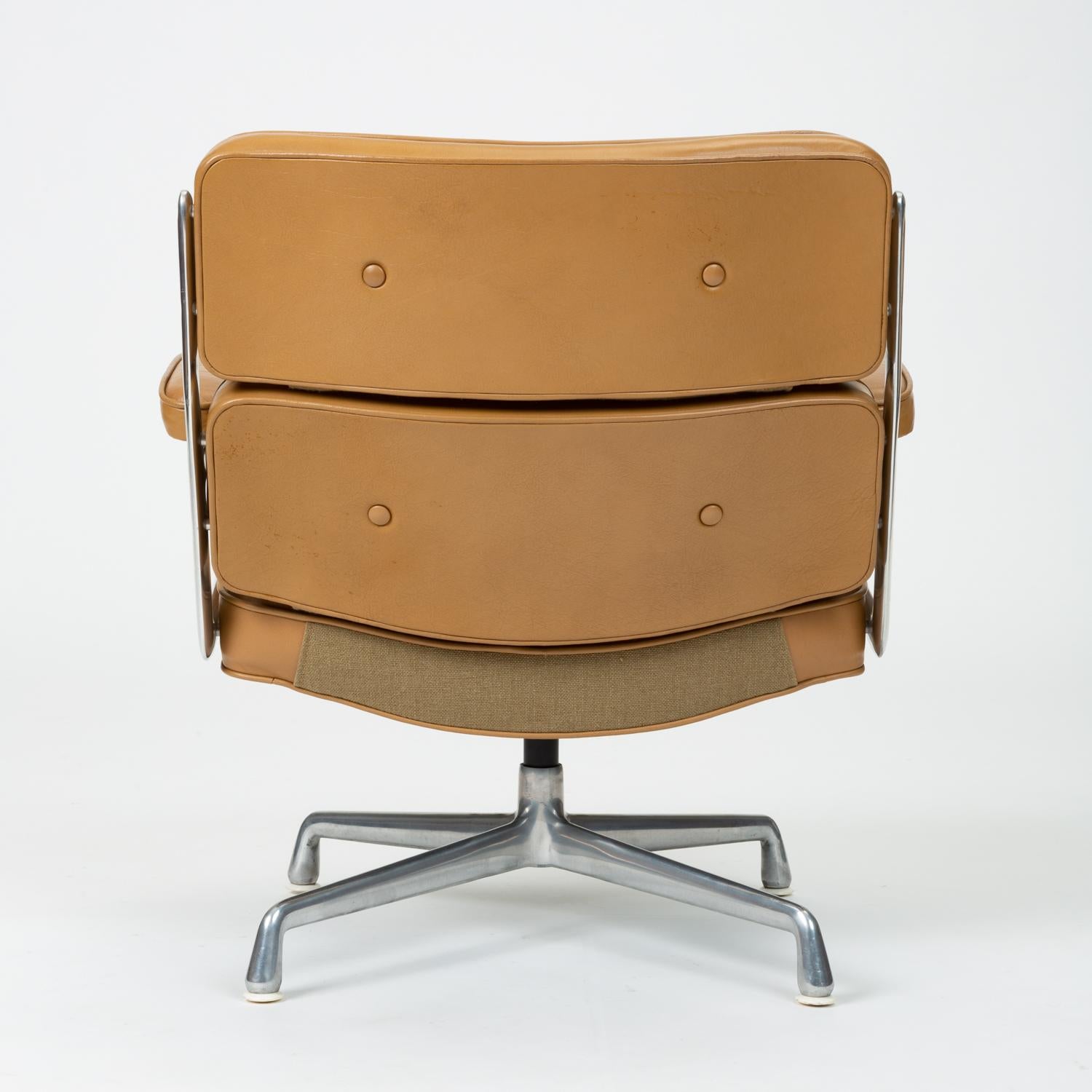 20th Century Ray + Charles Eames Time Life Lobby Chair in Camel Leather