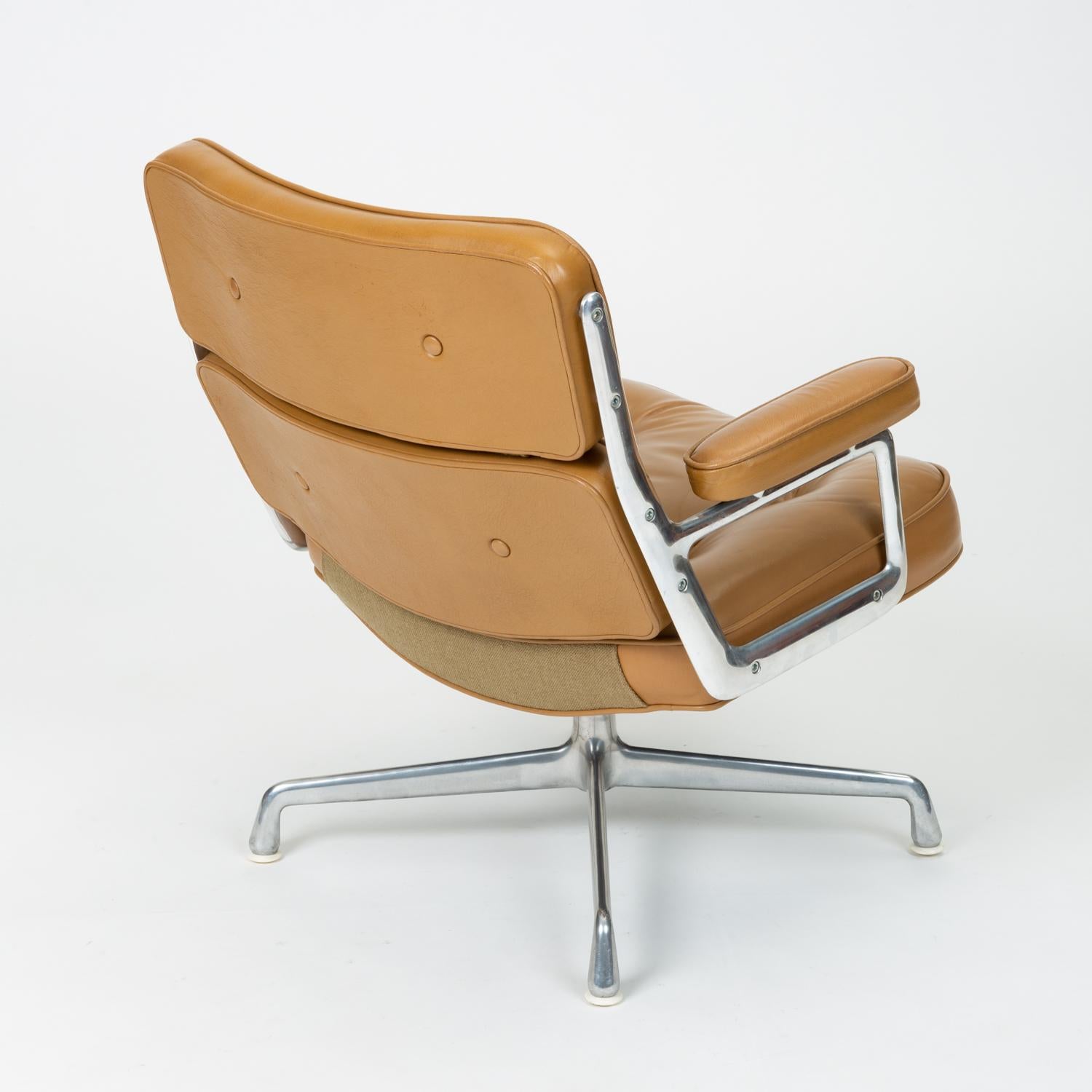 Ray + Charles Eames Time Life Lobby Chair in Camel Leather 1