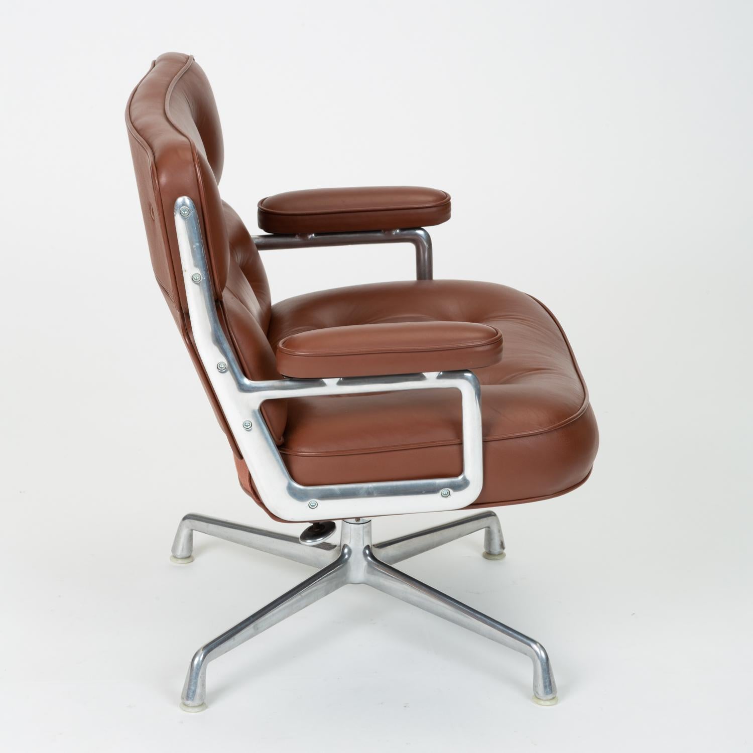 Ray + Charles Eames Time Life Lobby Chair in Chocolate Leather 3