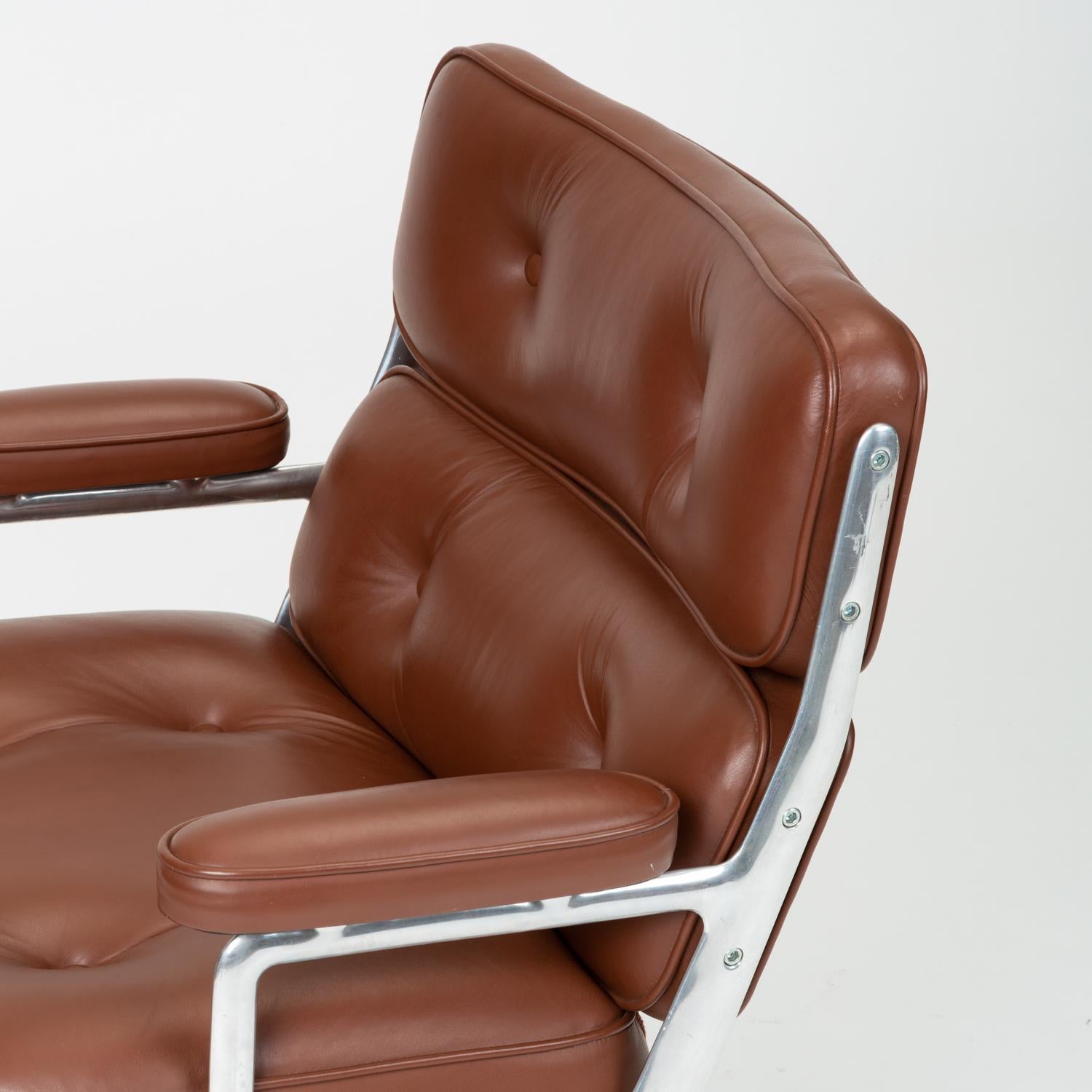 Ray + Charles Eames Time Life Lobby Chair in Chocolate Leather 6