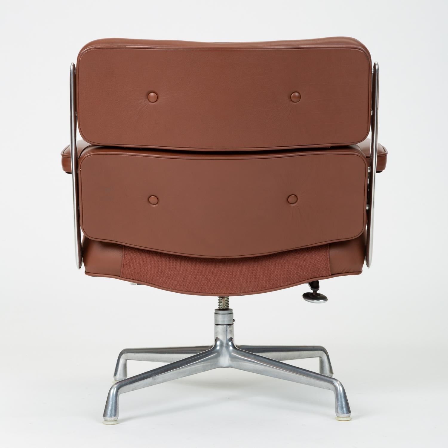 20th Century Ray + Charles Eames Time Life Lobby Chair in Chocolate Leather