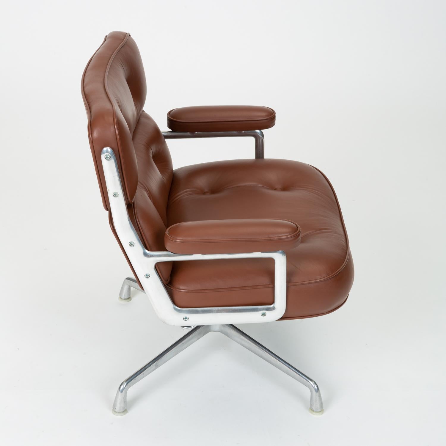Ray + Charles Eames Time Life Lobby Chair in Chocolate Leather 2