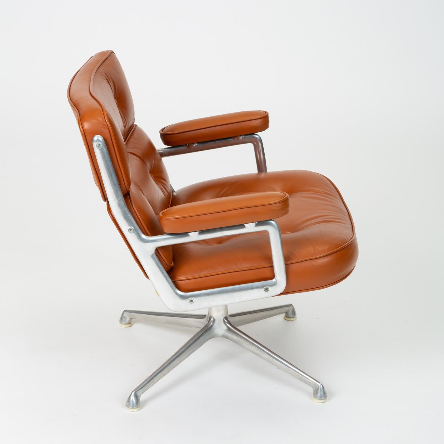 Ray and Charles Eames Time Life Lobby Chair in Cognac Leather 1