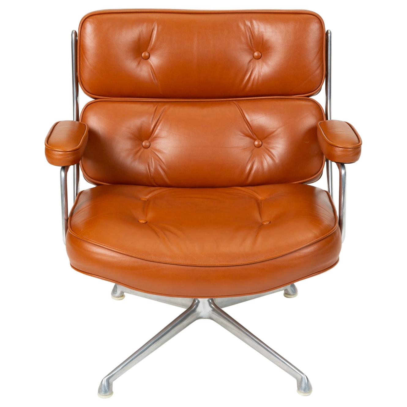 Ray and Charles Eames Time Life Lobby Chair in Cognac Leather