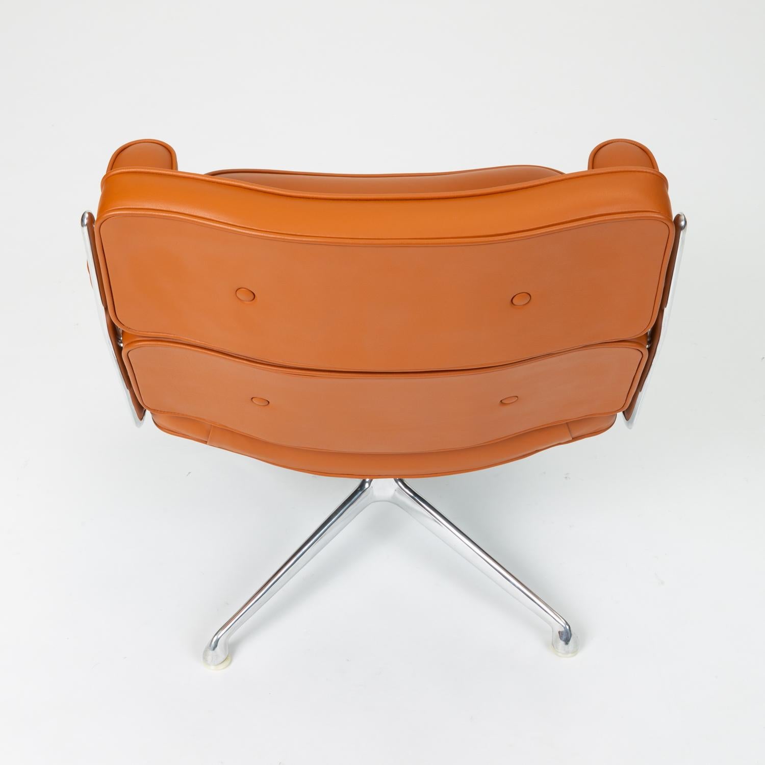 20th Century Ray and Charles Eames Time Life Lobby Chair with New Leather Upholstery