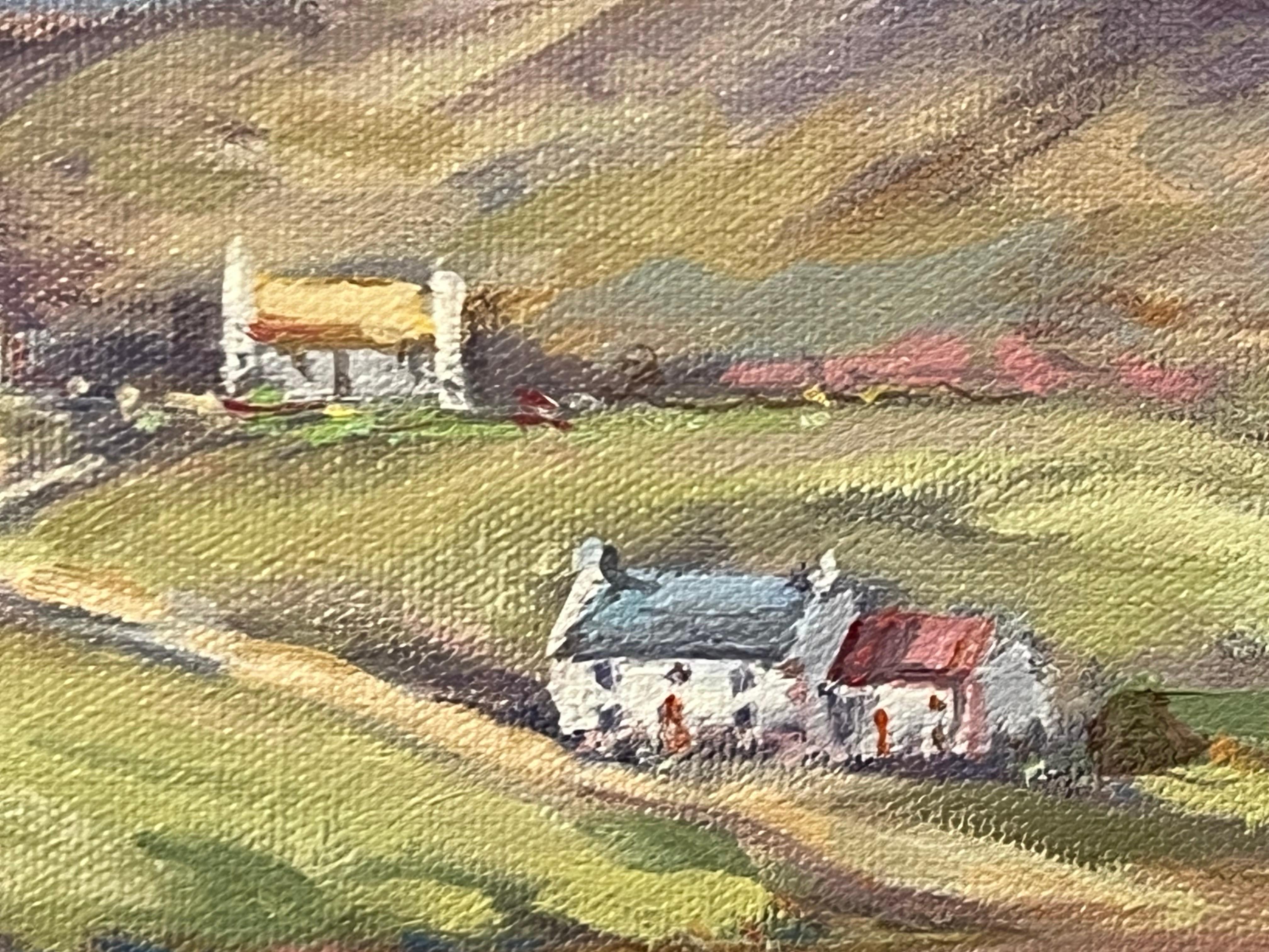 Oceano Atlantico dalla costa dell'Irlanda con cottage in collina 8