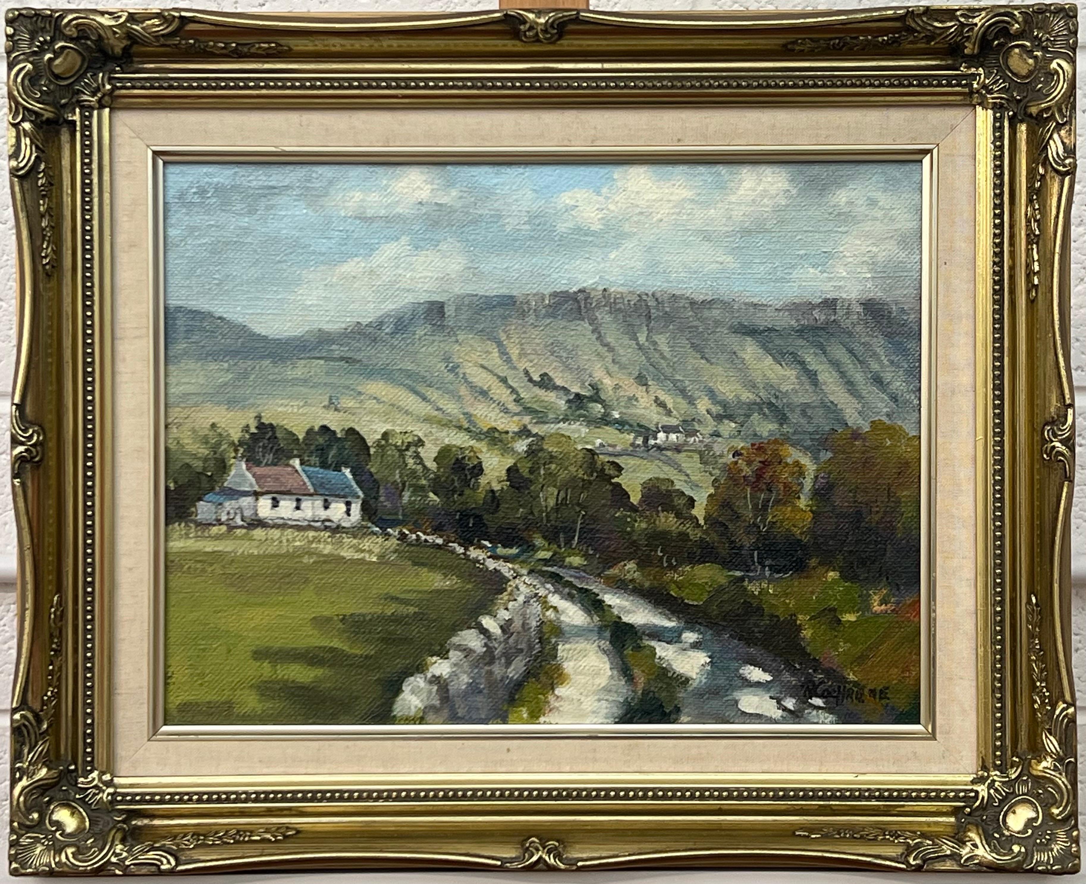 Ray Cochrane Figurative Painting - Vintage Post-Impressionist Oil Painting of Ireland Countryside by Irish Artist
