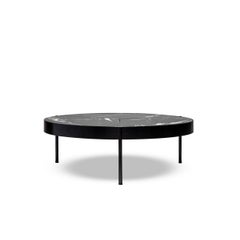 21st Century Ray Coffee Table, in Black Lacquered and Nero Marquina, by Duistt