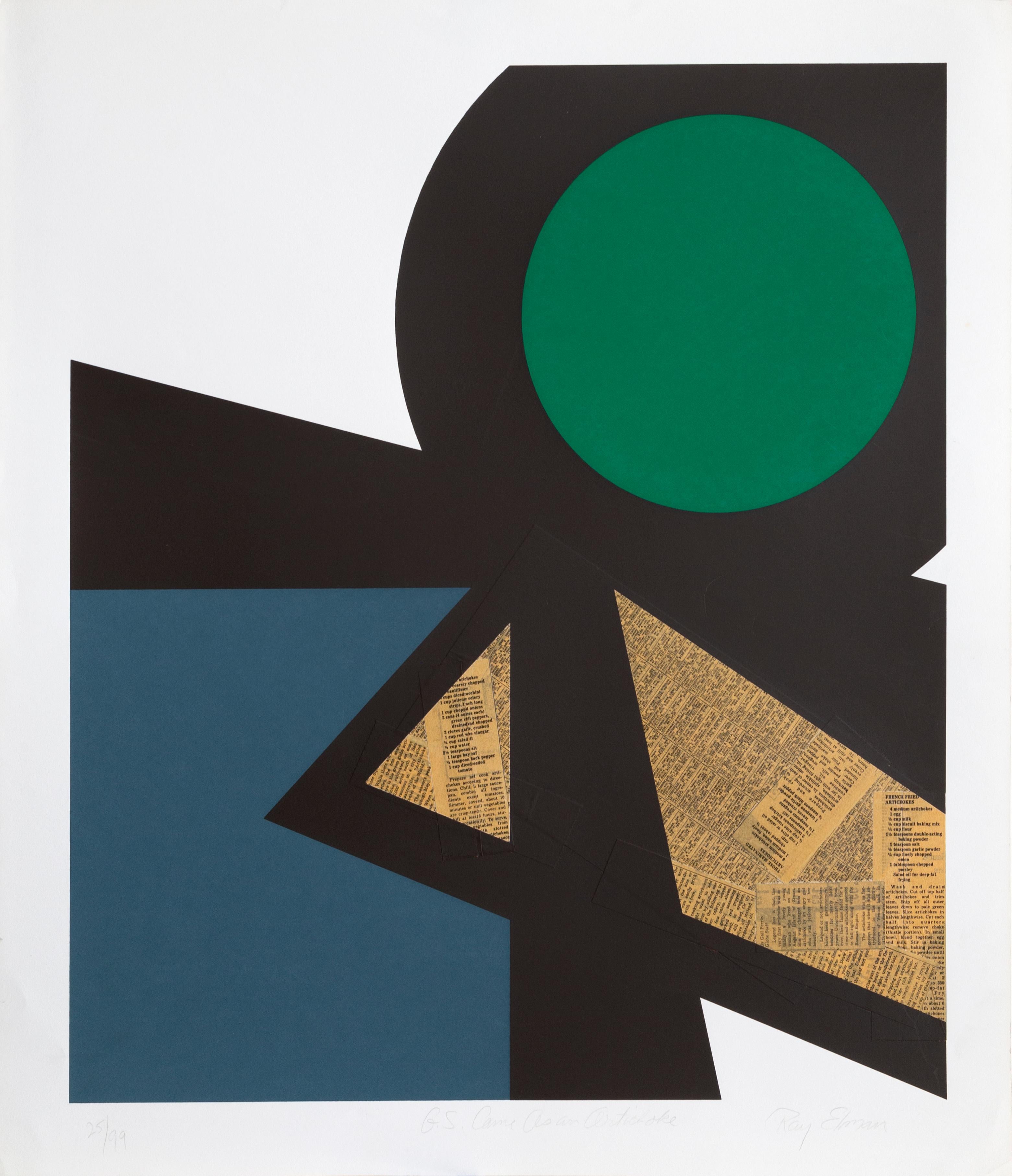 Ray Elman Abstract Print - G.S. Came As An Artichoke