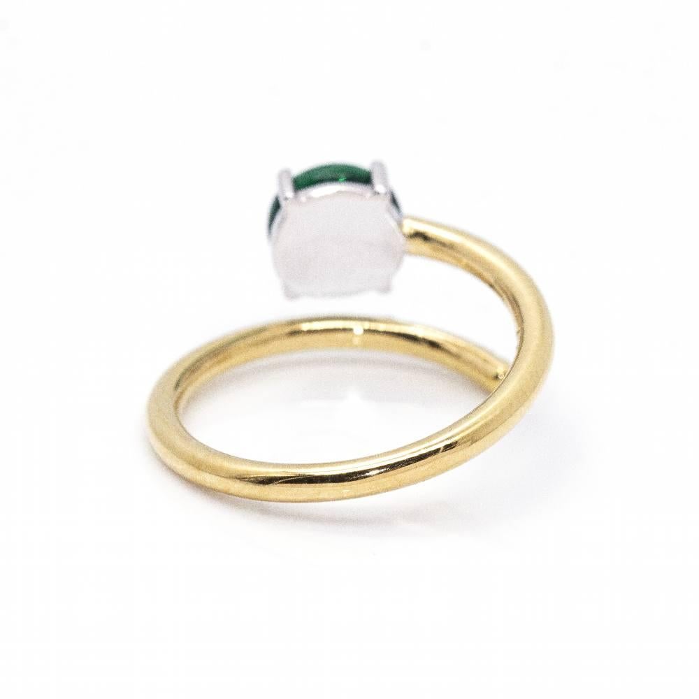 RAY Emerald and Gold Ring In New Condition For Sale In BARCELONA, ES