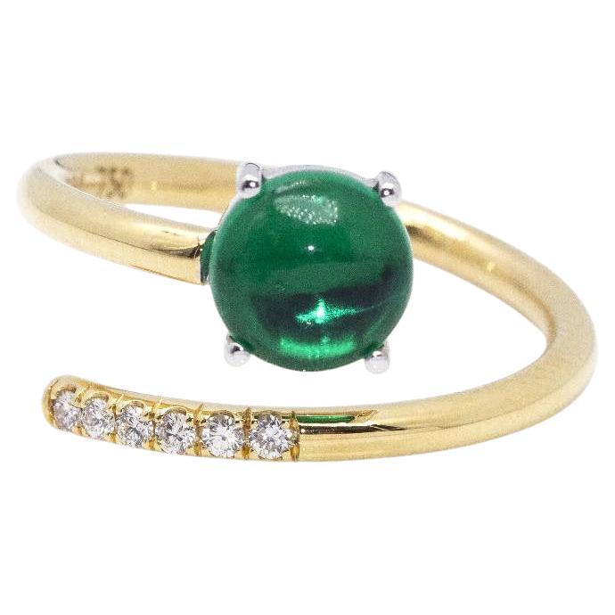 RAY Emerald and Gold Ring For Sale