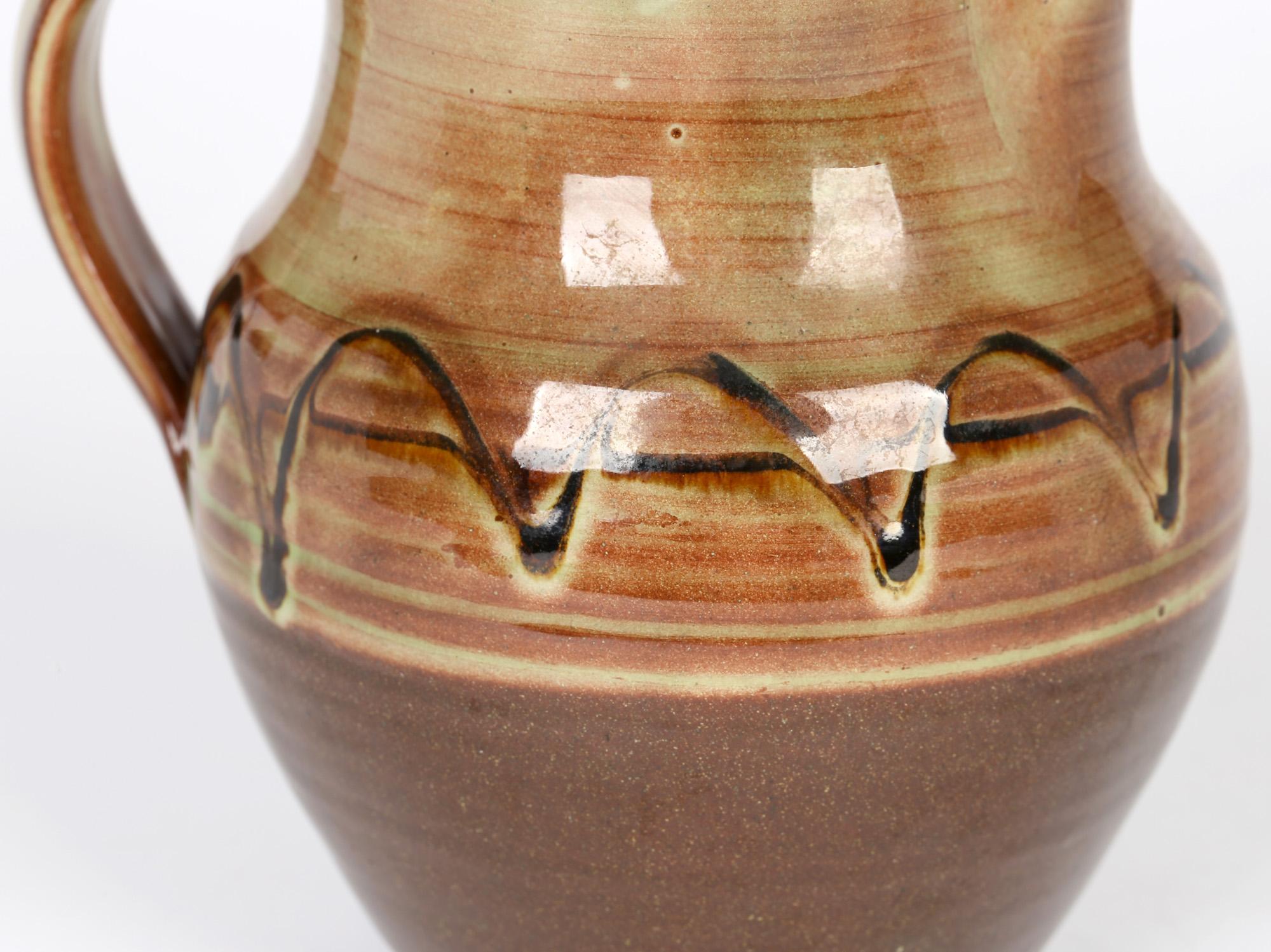 Hand-Crafted Ray Finch for Winchcombe English Slip Trailed Studio Pottery Jug