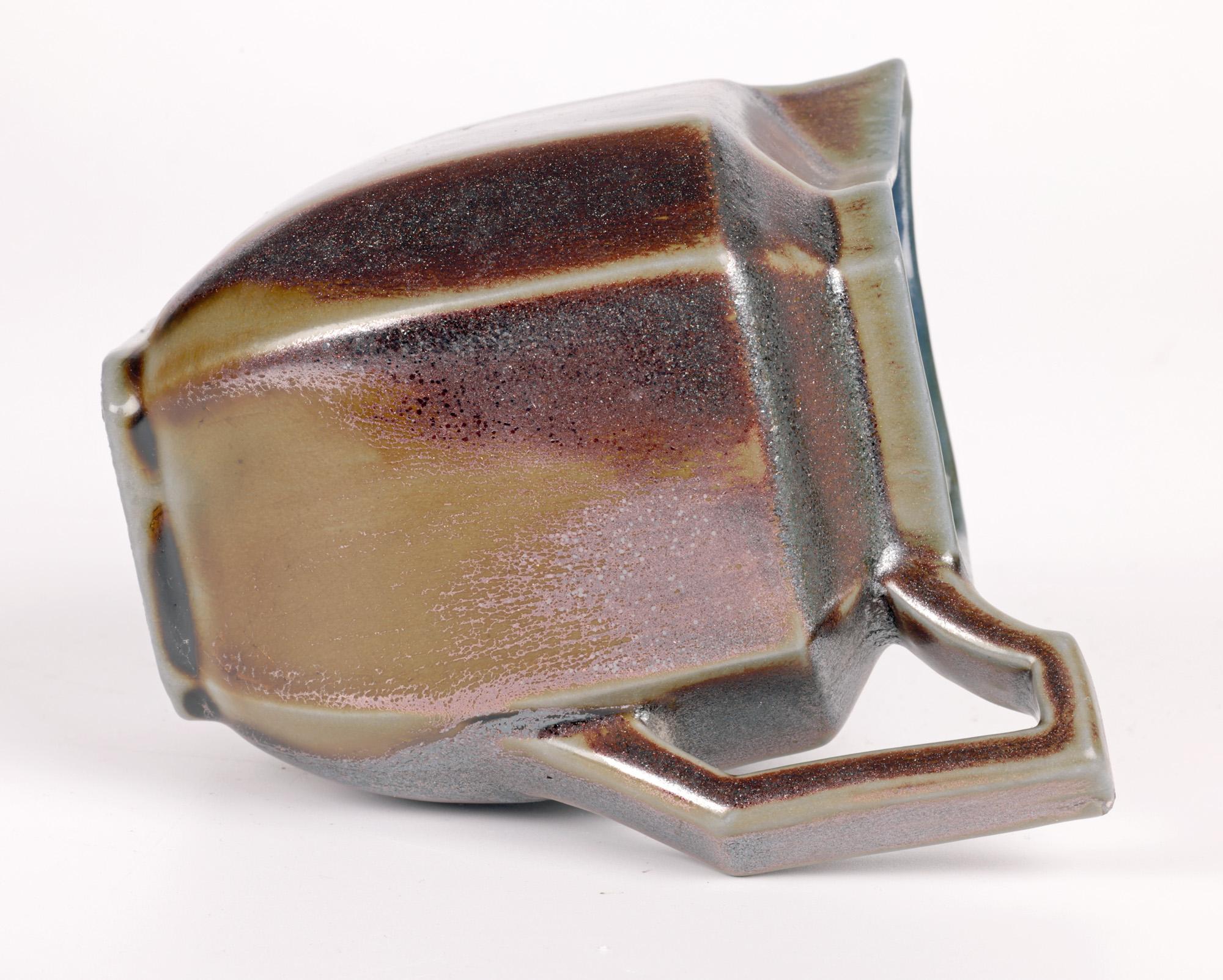 Pichet double crème émaillé métallique Winchcombe Studio Pottery Ray Finch en vente 1