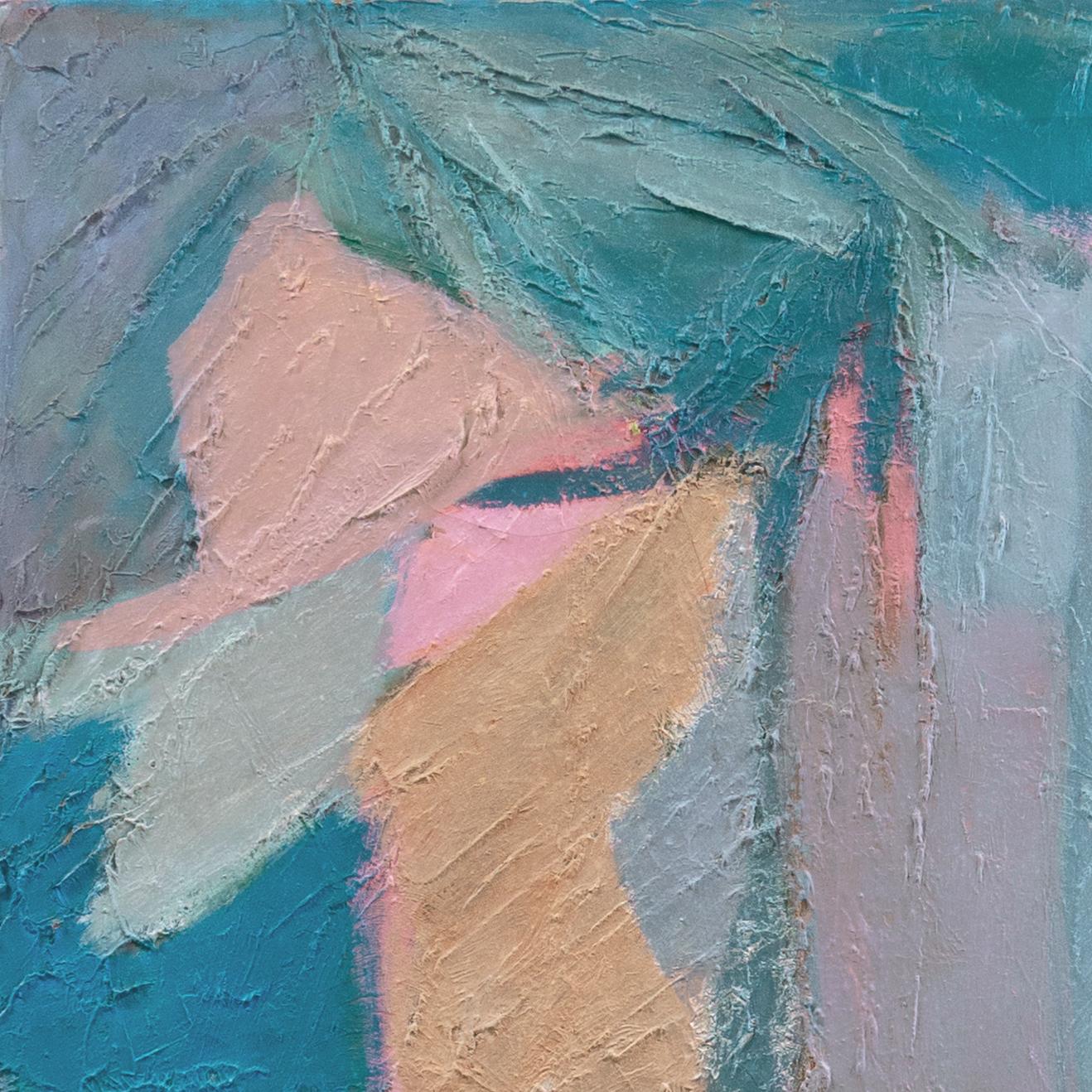 'Abstract, Coral and Blue', Art Institute of Chicago, Illinois Design Institute For Sale 2