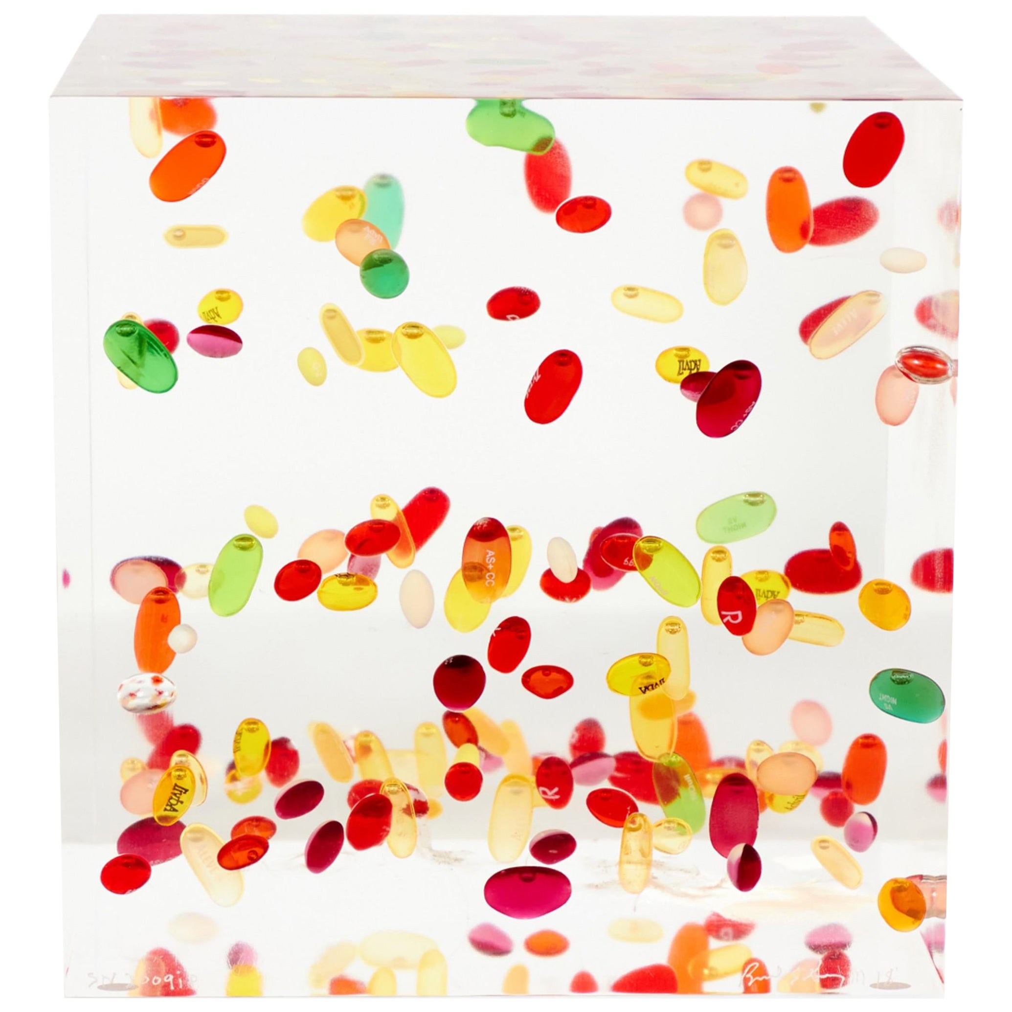 Ray Geary Contemporary "Constellation" Resin and Pill Cube Sculpture