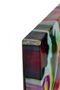 Ray Geary Contemporary Poured Resin Abstract Titled "Space Face"