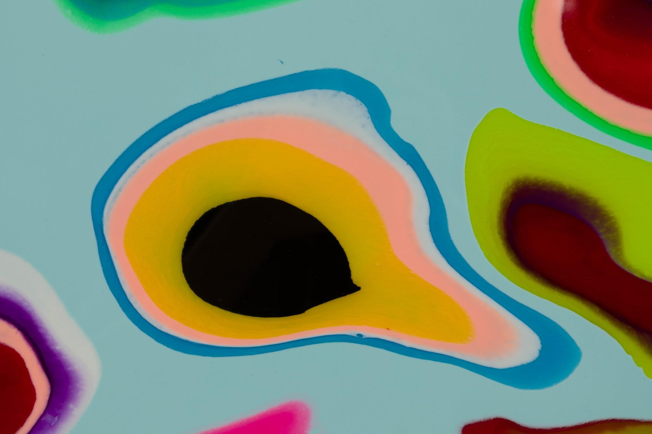 Ray Geary Abstracto contemporáneo de resina vertida titulado 