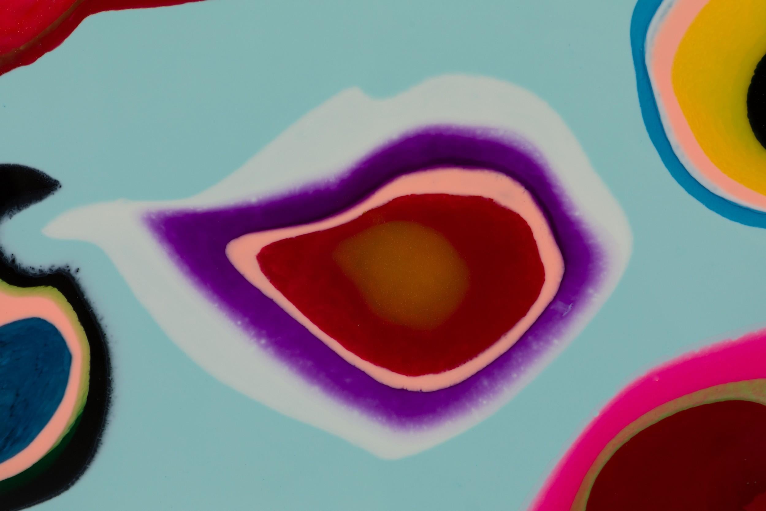 Ray Geary Abstracto contemporáneo de resina vertida titulado 