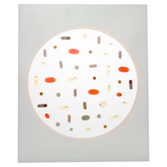 Ray Geary Sculpture contemporaine en résine et pilulier intitulée « Circle White Pill Circle » ( cercle de pilier blanc)