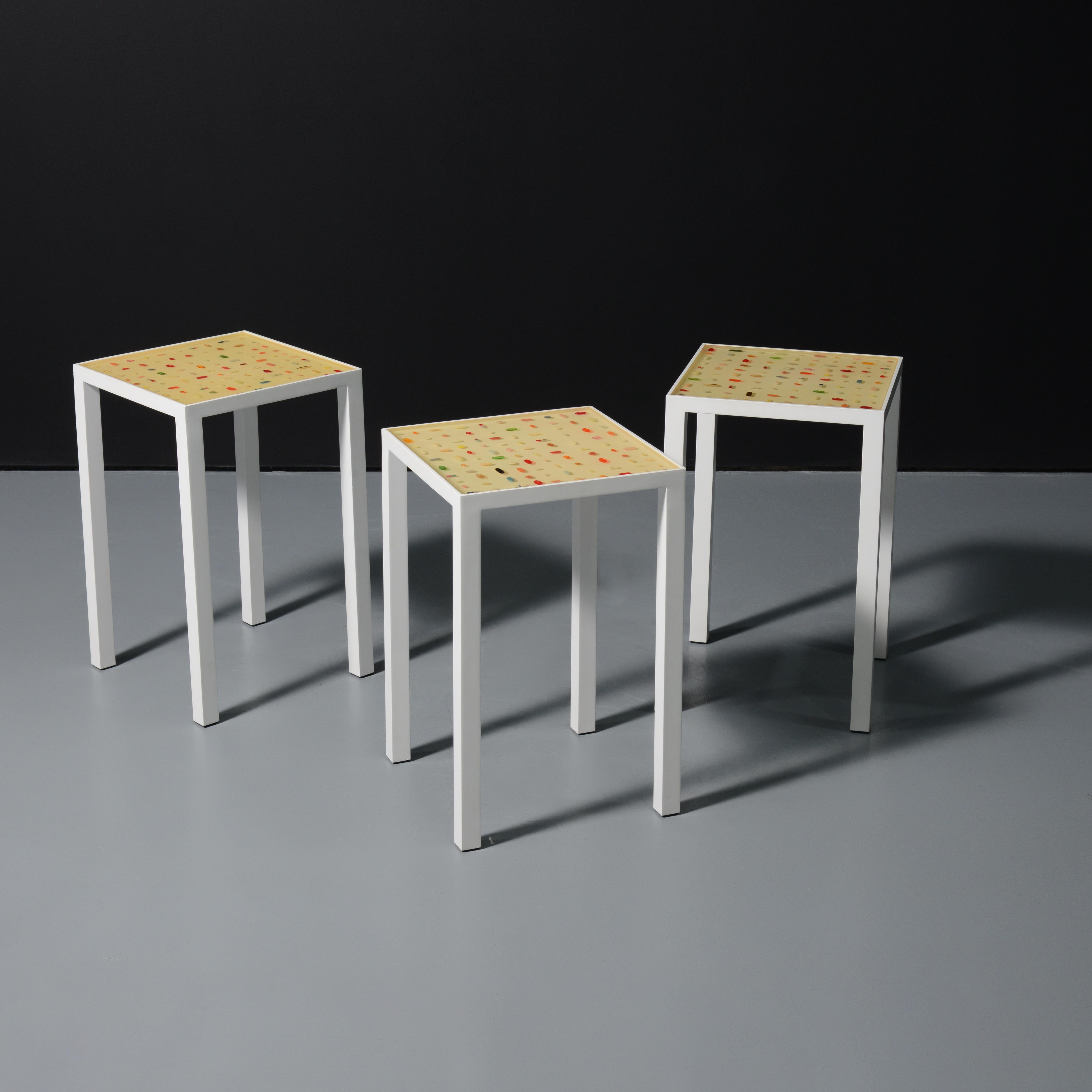 American Ray Geary PILL Occasional Tables, Set of 3 For Sale