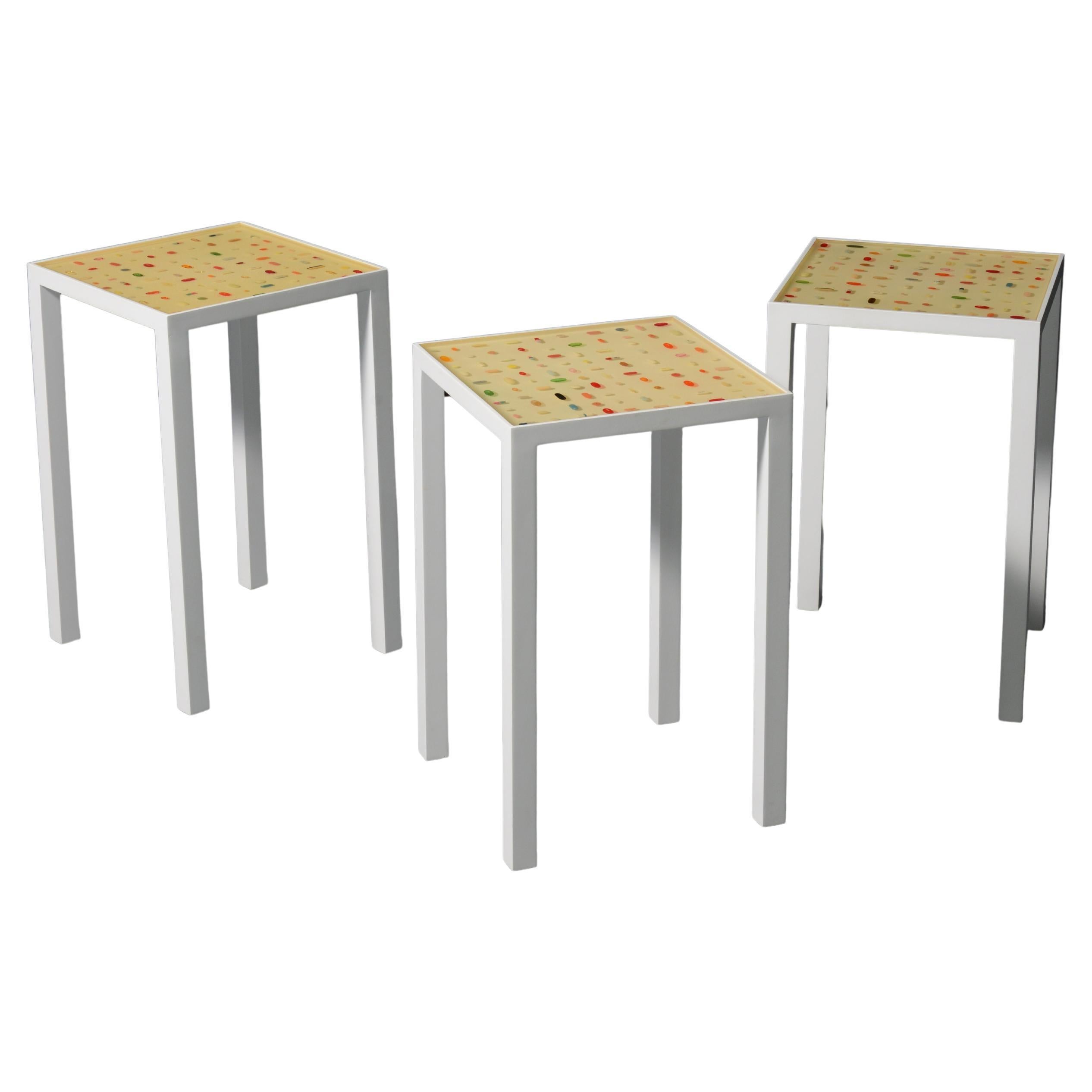 Ray Geary PILL Occasional Tables, Set of 3 For Sale